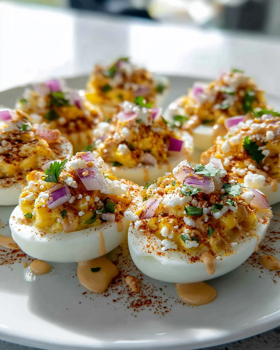 Smoky Elote Deviled Eggs: Chipotle Mayo Fiesta Bites