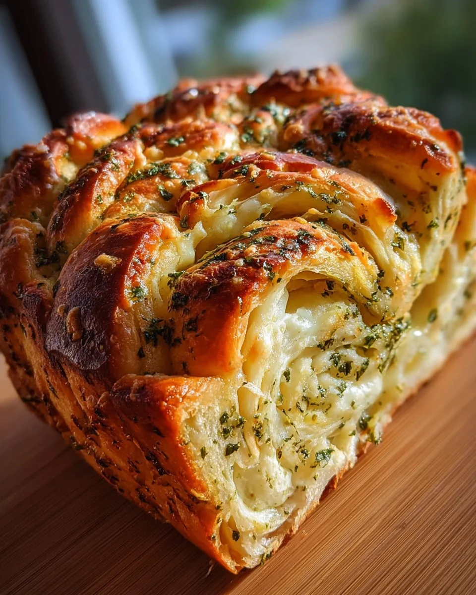 Swirled Garlic Herb And Cheese Bread: An Easy Recipe