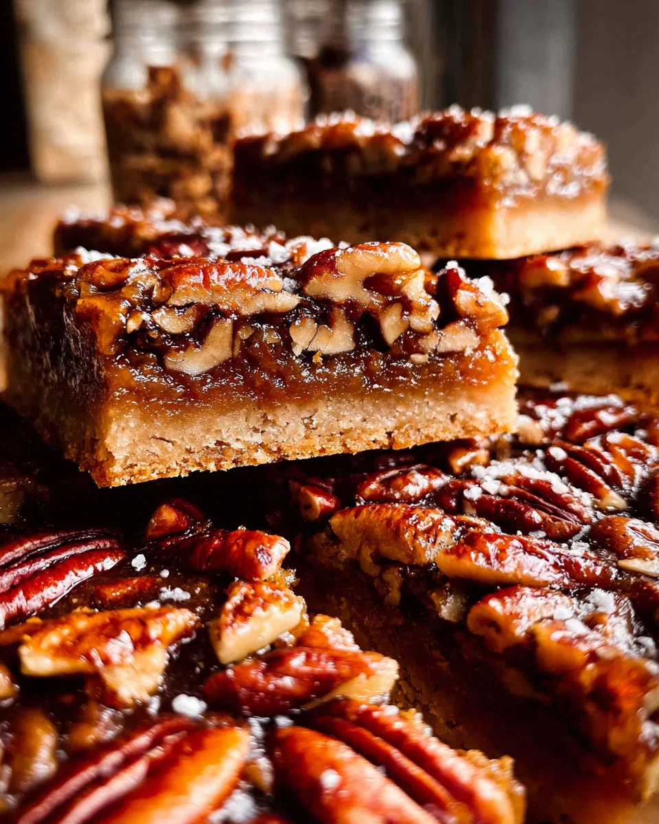 Salted Maple Pecan Pie Bars - Easy & Delicious Treat!
