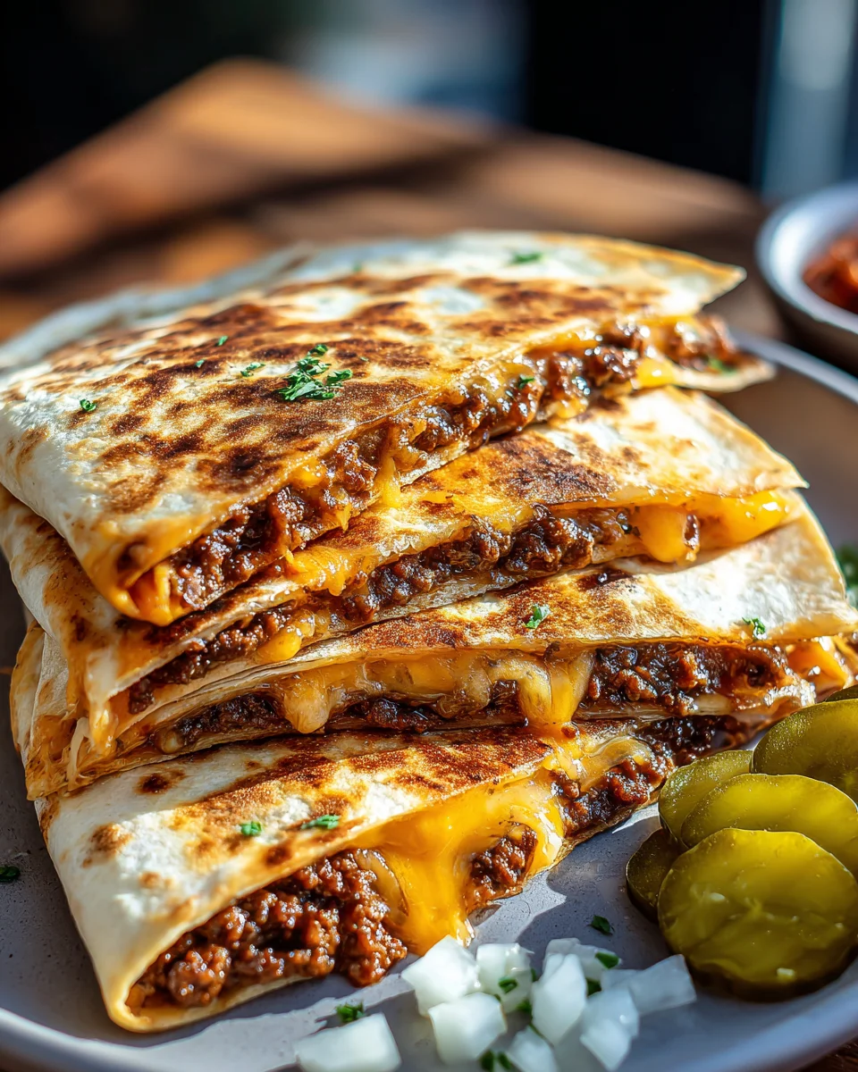 Smashburger Quesadillas: Juicy Beef & Melty Cheese Delight!