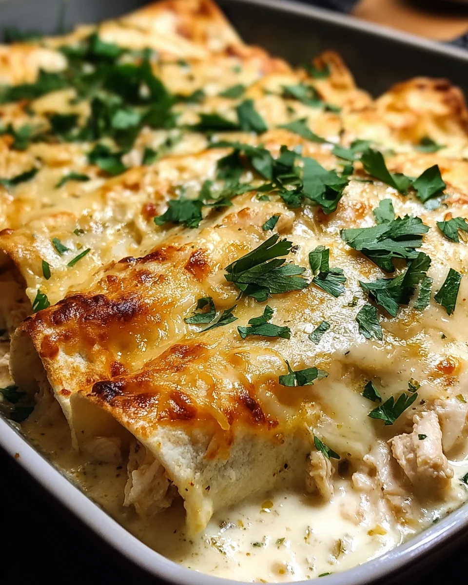 Creamy White Chicken Enchiladas Recipe - Easy & Delicious!