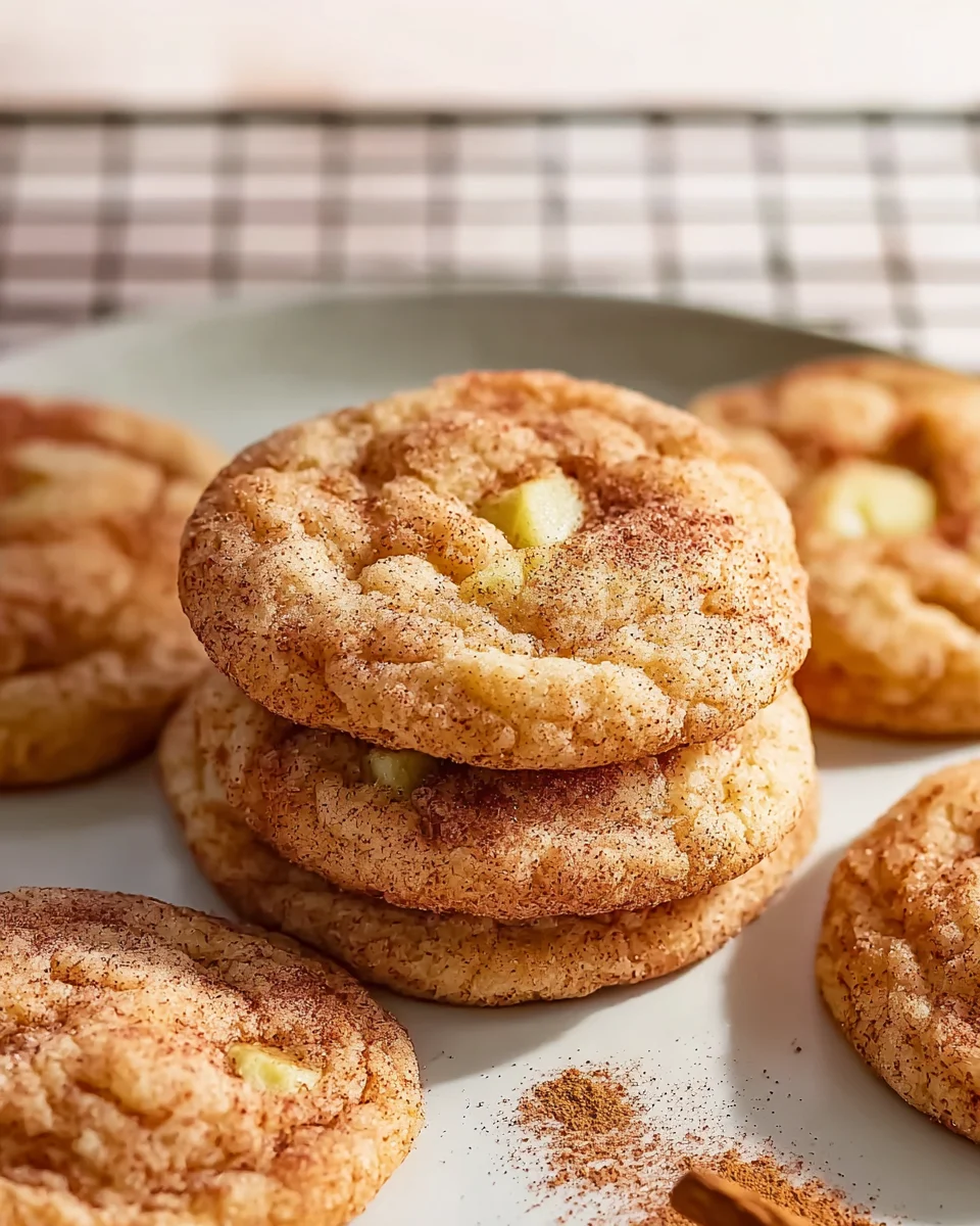 Fall Spiced Apple Cinnamon Snickerdoodle Cookies Recipe