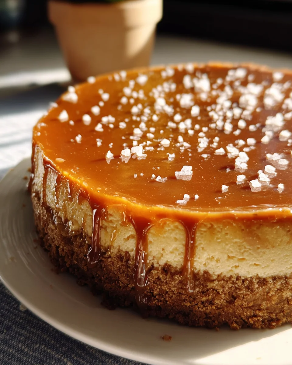 Decadent Salted Caramel Cheesecake Recipe - So Delicious!