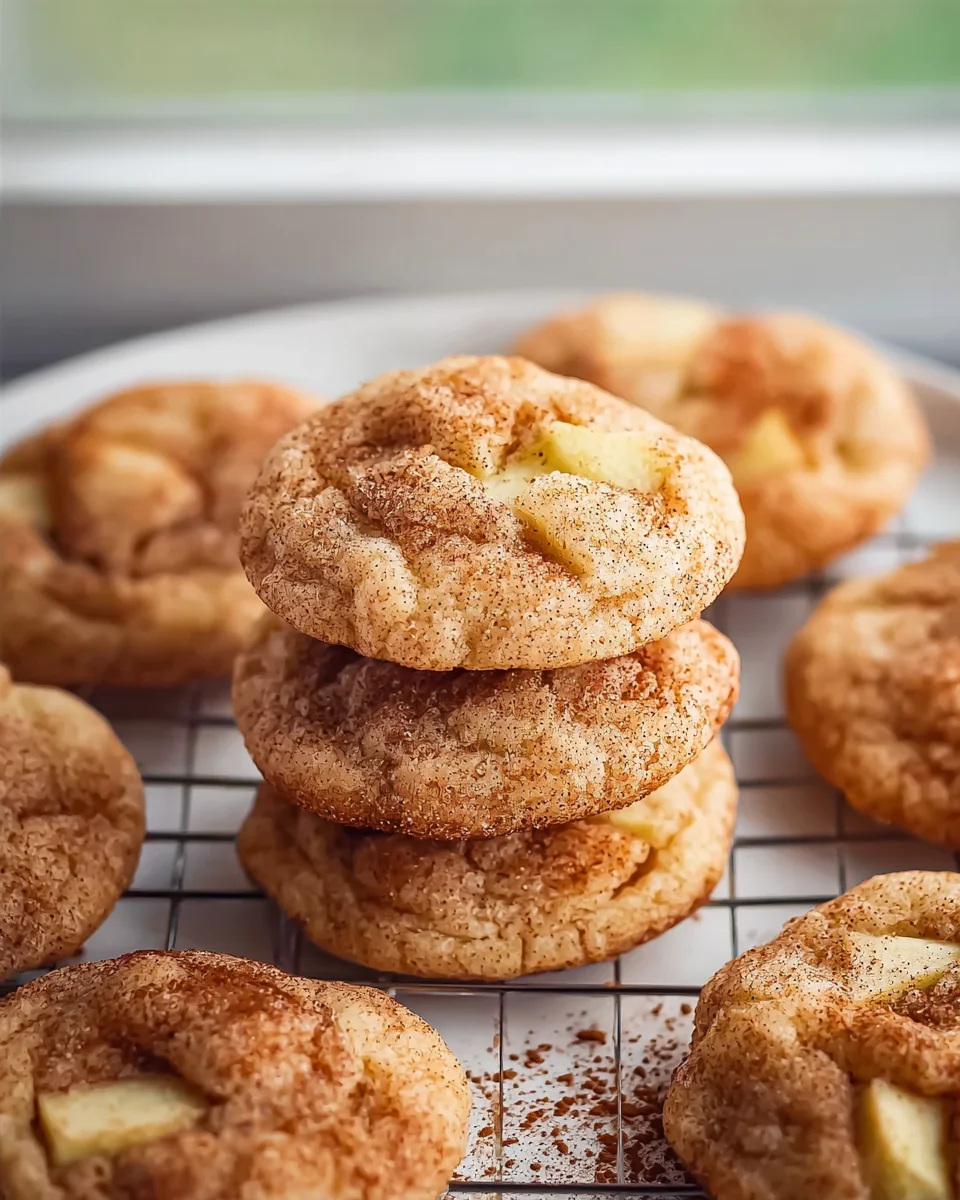 Fall Spiced Apple Cinnamon Snickerdoodle Cookies Recipe