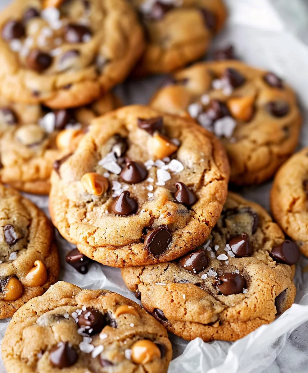Best Butterscotch Chocolate Chip Cookies with Sea Salt!