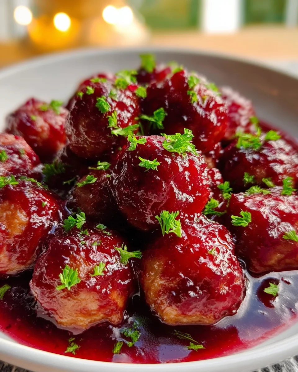 Christmas Cranberry Beef Meatballs: Quick & Easy Appetizer