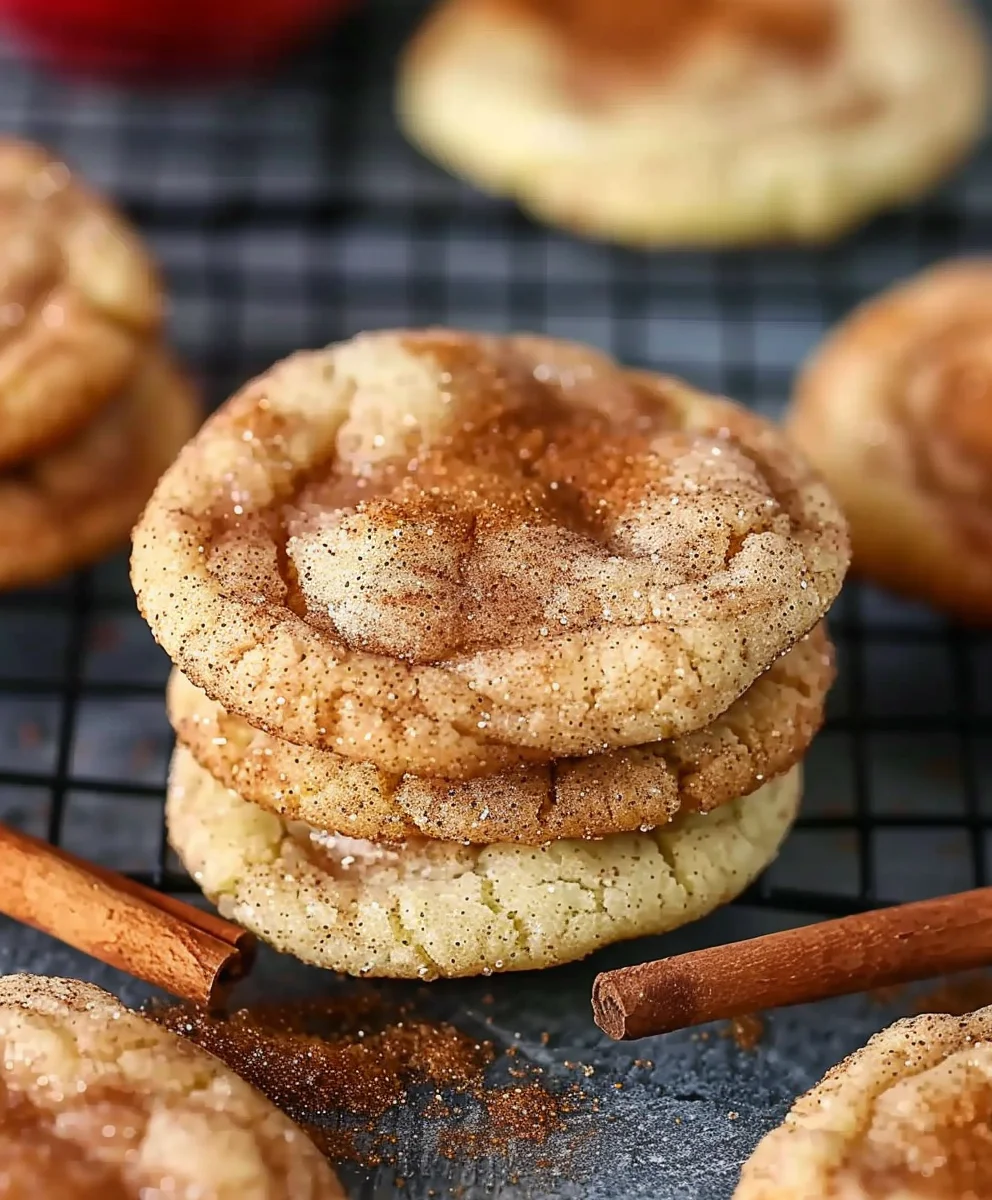 Warm Spiced Apple Cinnamon Snickerdoodle Cookies