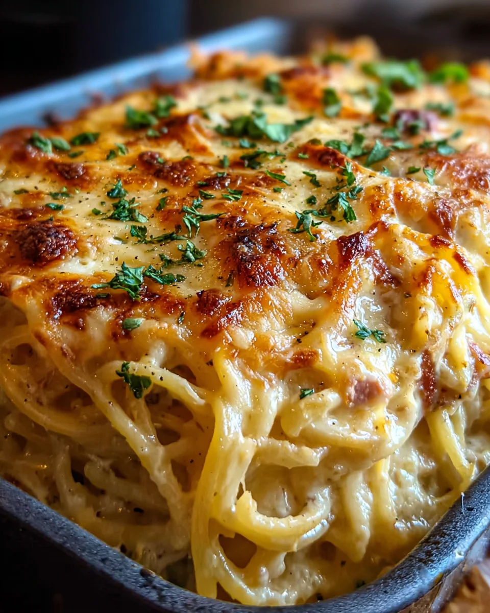 Creamy Southern Spaghetti Bake: Irresistible Comfort Food