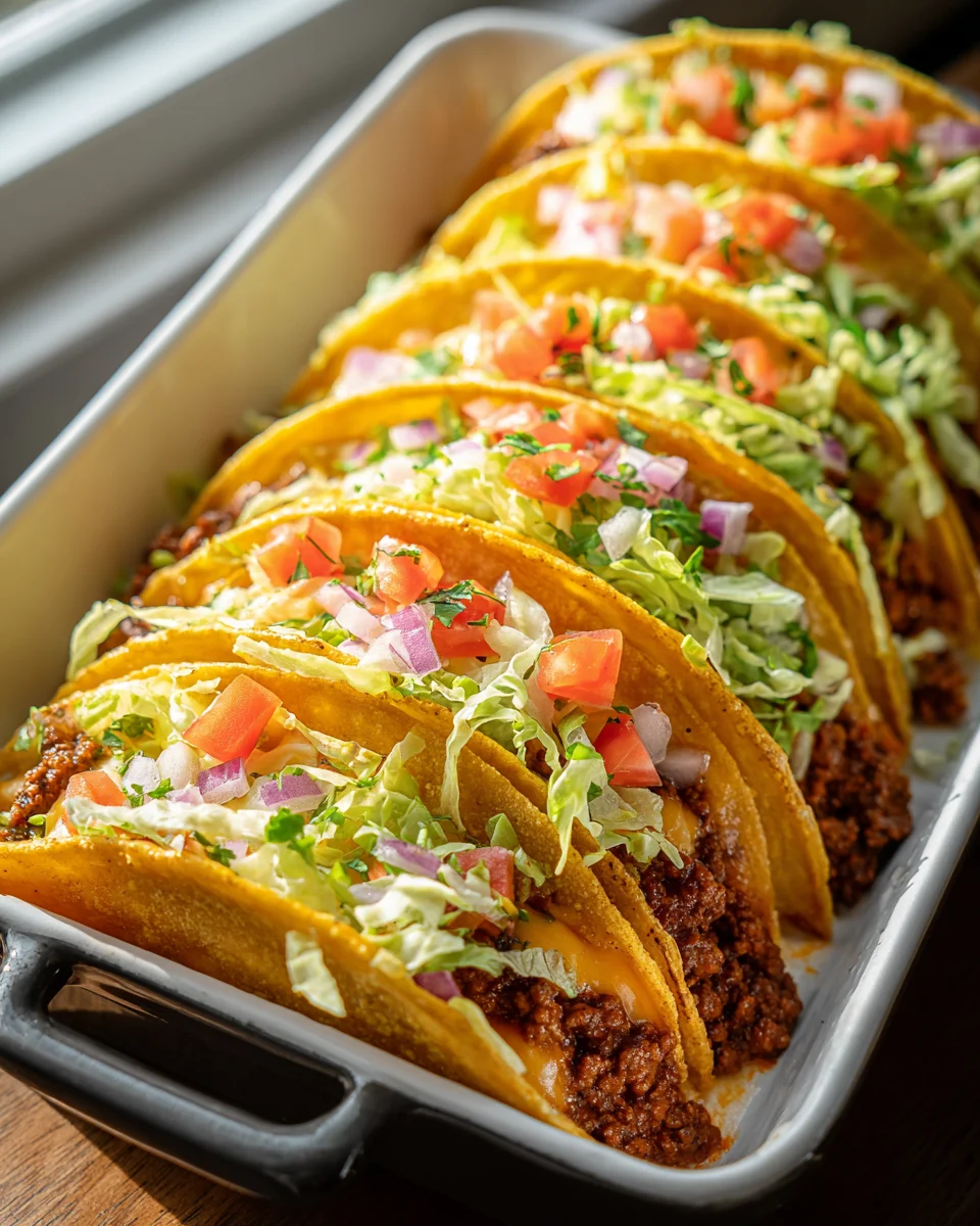 Oven Baked Cheesy Tacos: Crispy Loaded Perfection!