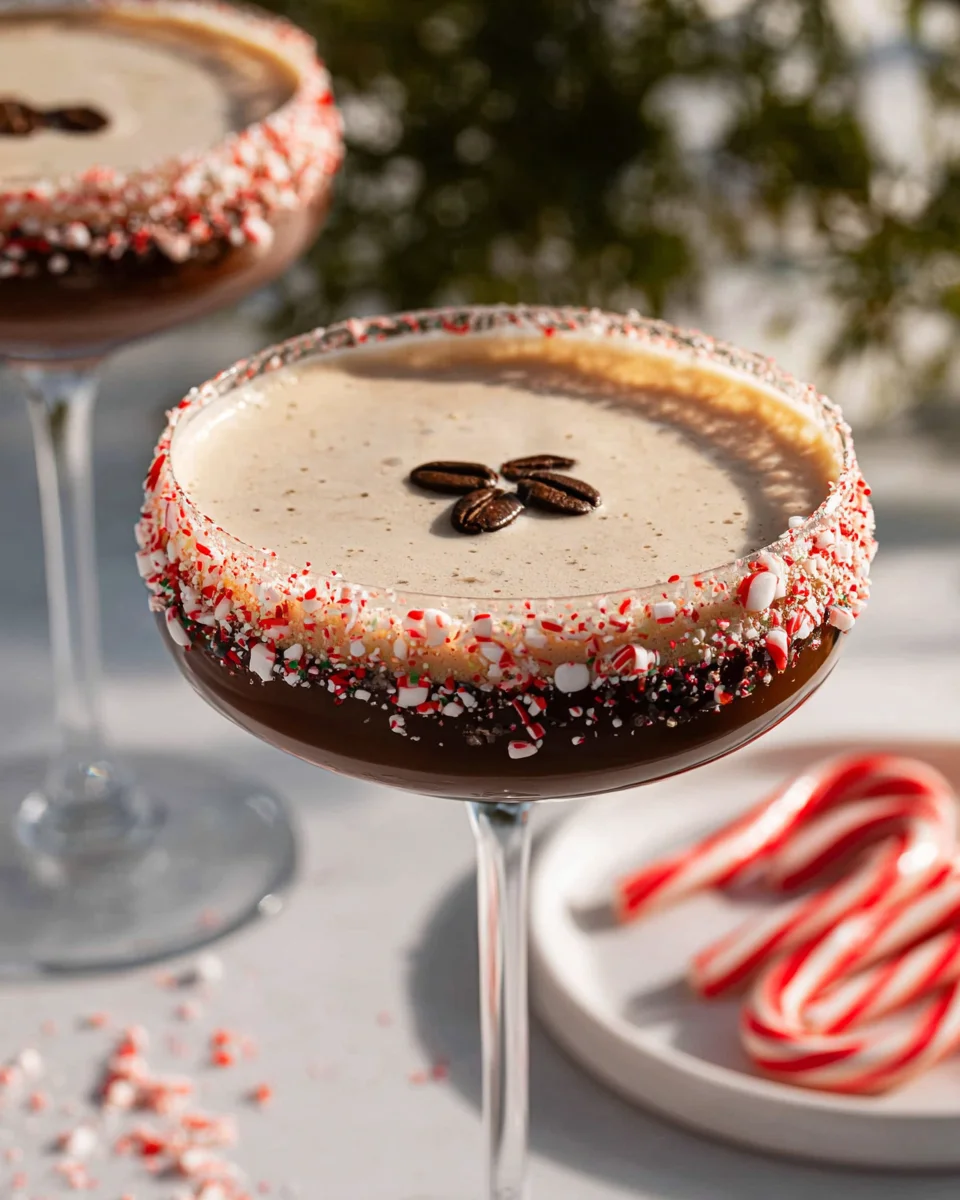 Festive Peppermint Espresso Mocktail - Refreshing Drink