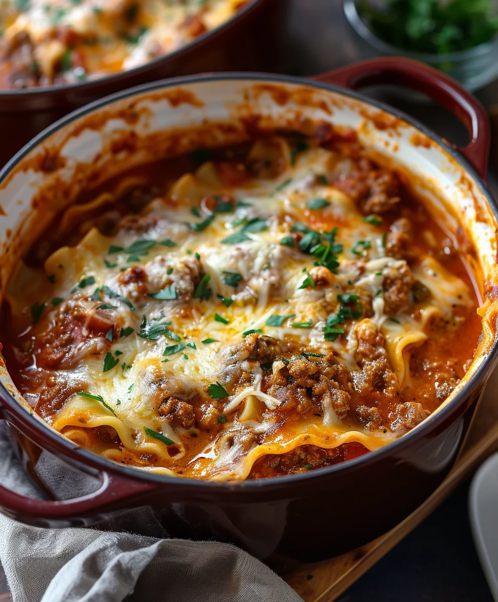 Hearty One Pot Lasagna Soup