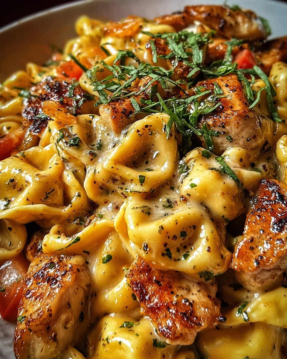 Cowboy Butter Garlic Chicken Tortellini & Fire Roast Peppers