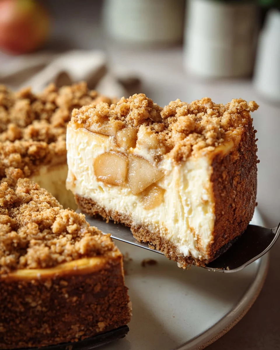 Apple Crumble Cheesecake Recipe: Sweet & Easy Dessert!
