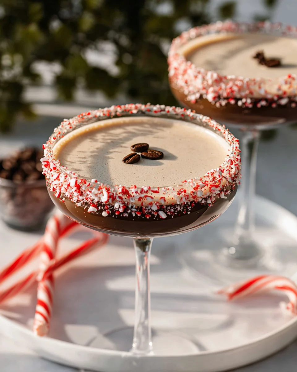 Festive Peppermint Espresso Mocktail - Refreshing Drink