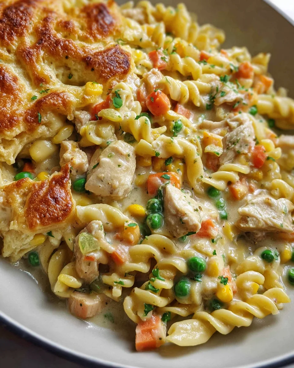 Quick Chicken Pot Pie Pasta – Easy Weeknight Meal!