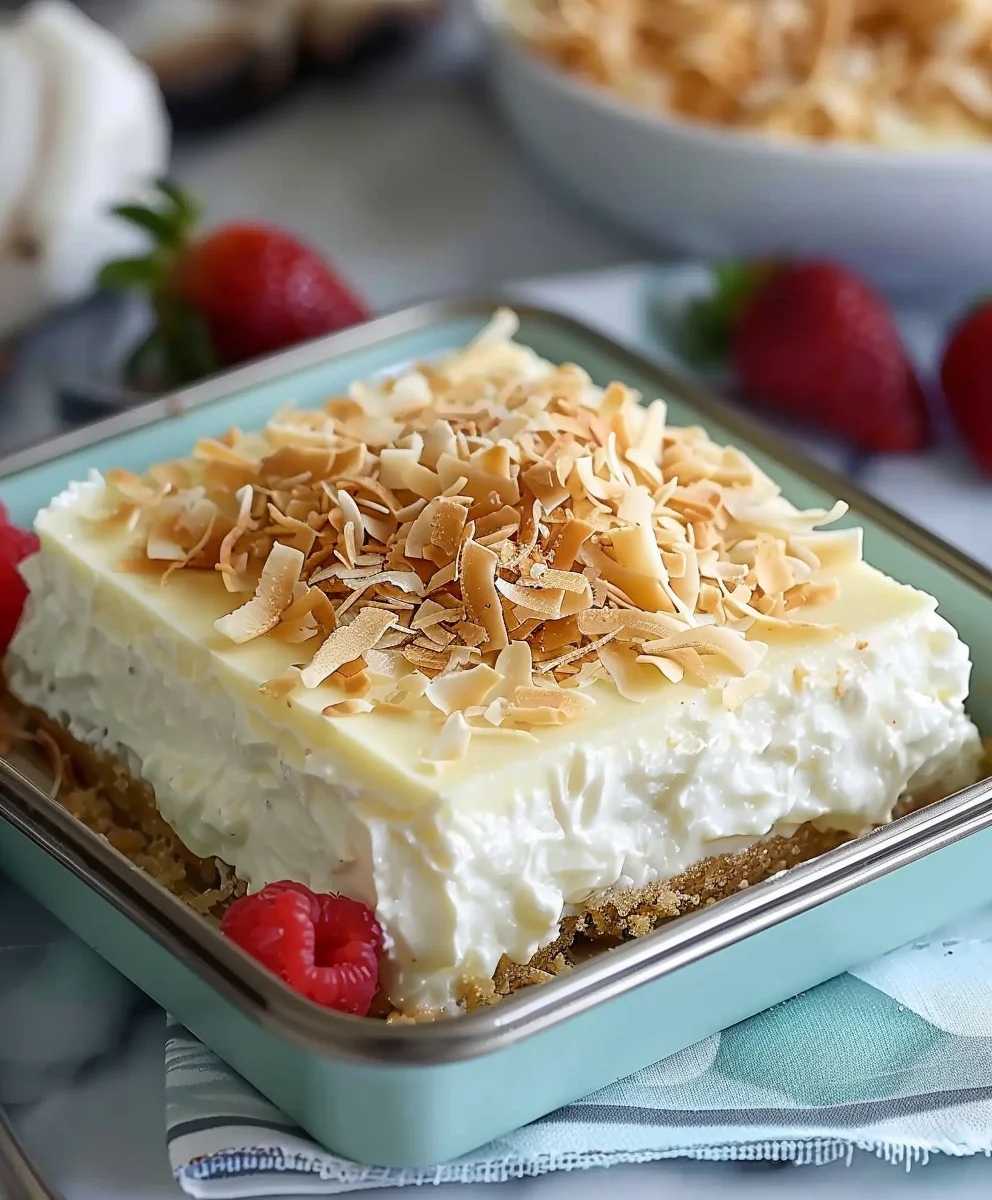 Coconut Cream Lush: Easy No-Bake Dessert For Any Occasion