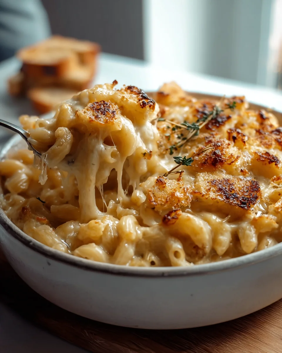 Savory French Onion Soup Mac and Cheese Recipe Delight
