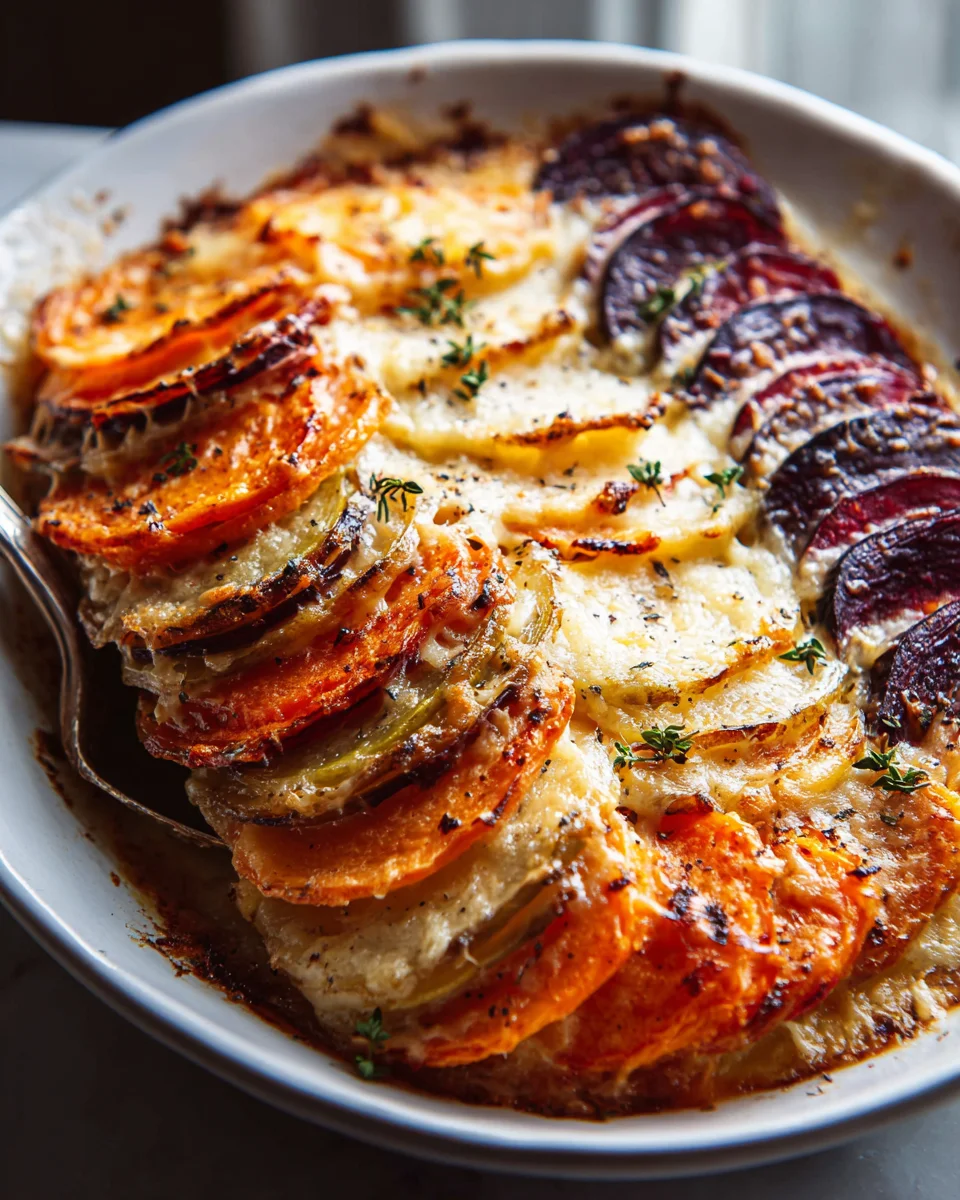 Delicious Cheesy Root Vegetable Gratin Recipe for Comfort Food