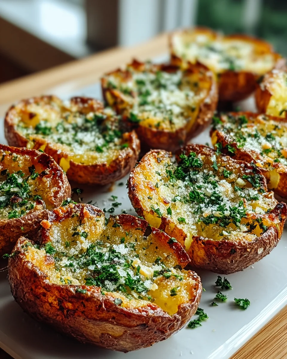 Irresistible Crispy Garlic Herb Roasted Potato Skins