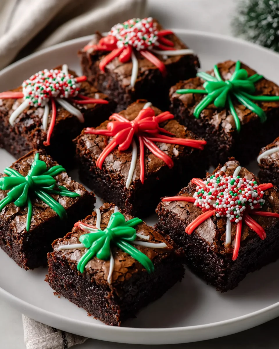 Easy Christmas Present Brownies: Festive, Fudgy & Fun!