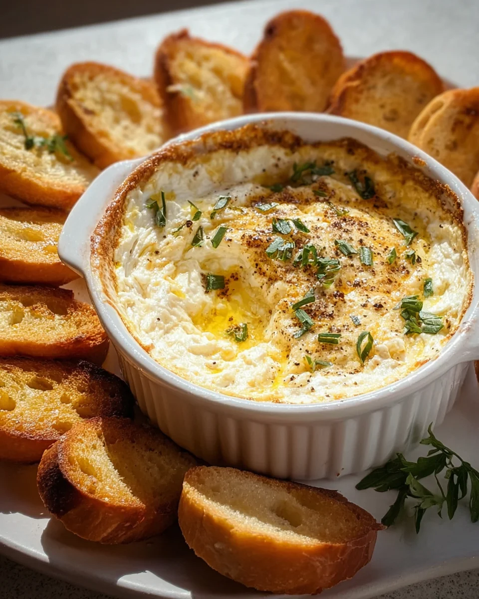 Warm Boursin Dip: Easy & Irresistible Crostini Appetizer