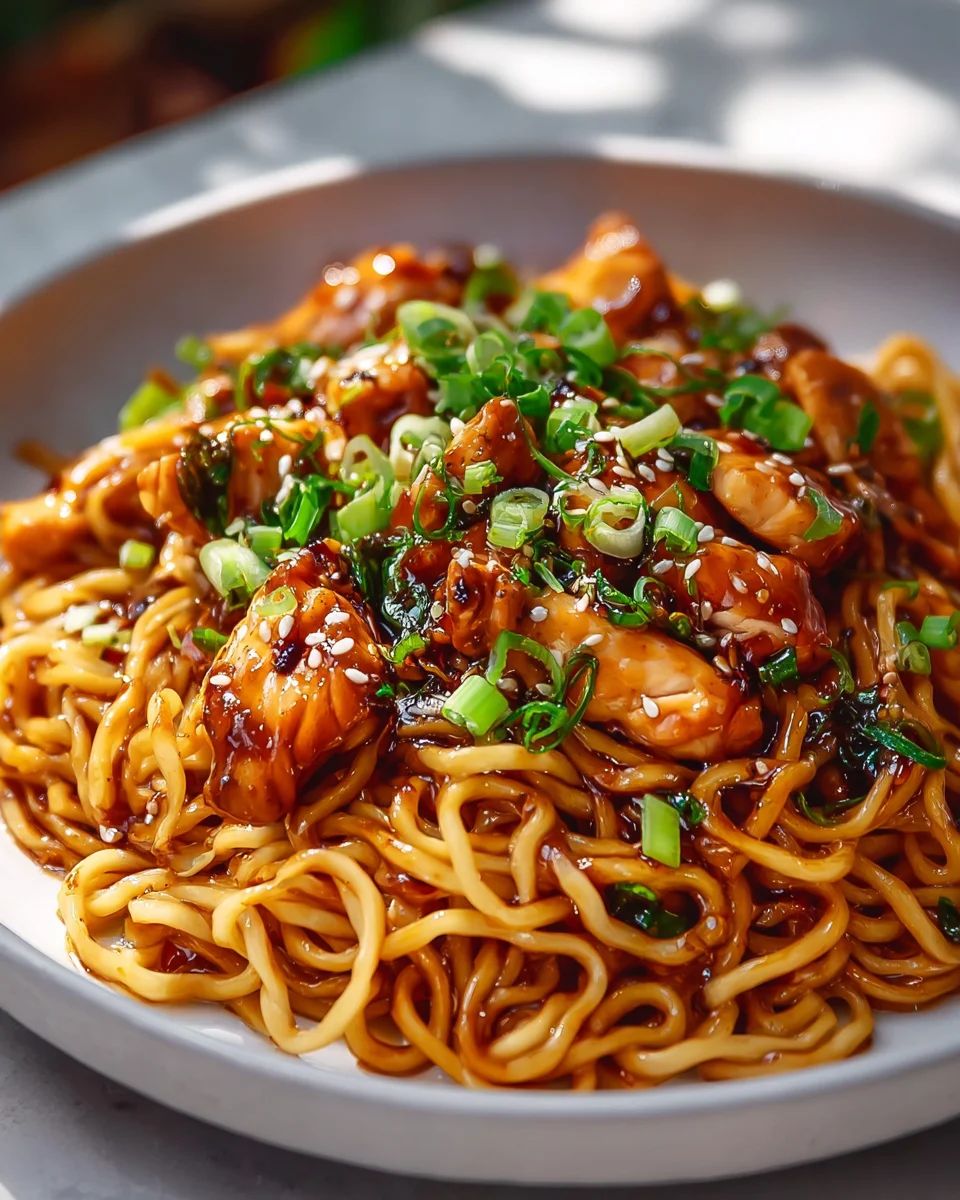 Sticky Garlic Chicken Noodles: Easy, Flavorful Dinner Recipe