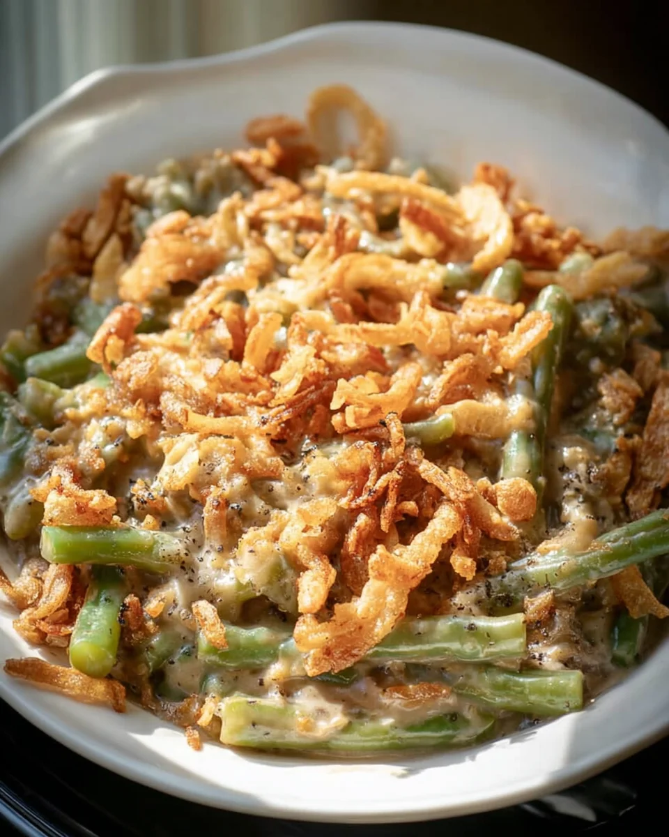 Delicious Easy Crock Pot Green Bean Casserole Recipe!