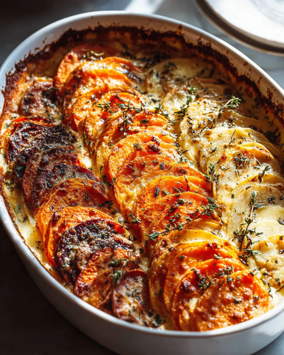 Cheesy Root Vegetable Gratin: A Comforting Creamy Delight