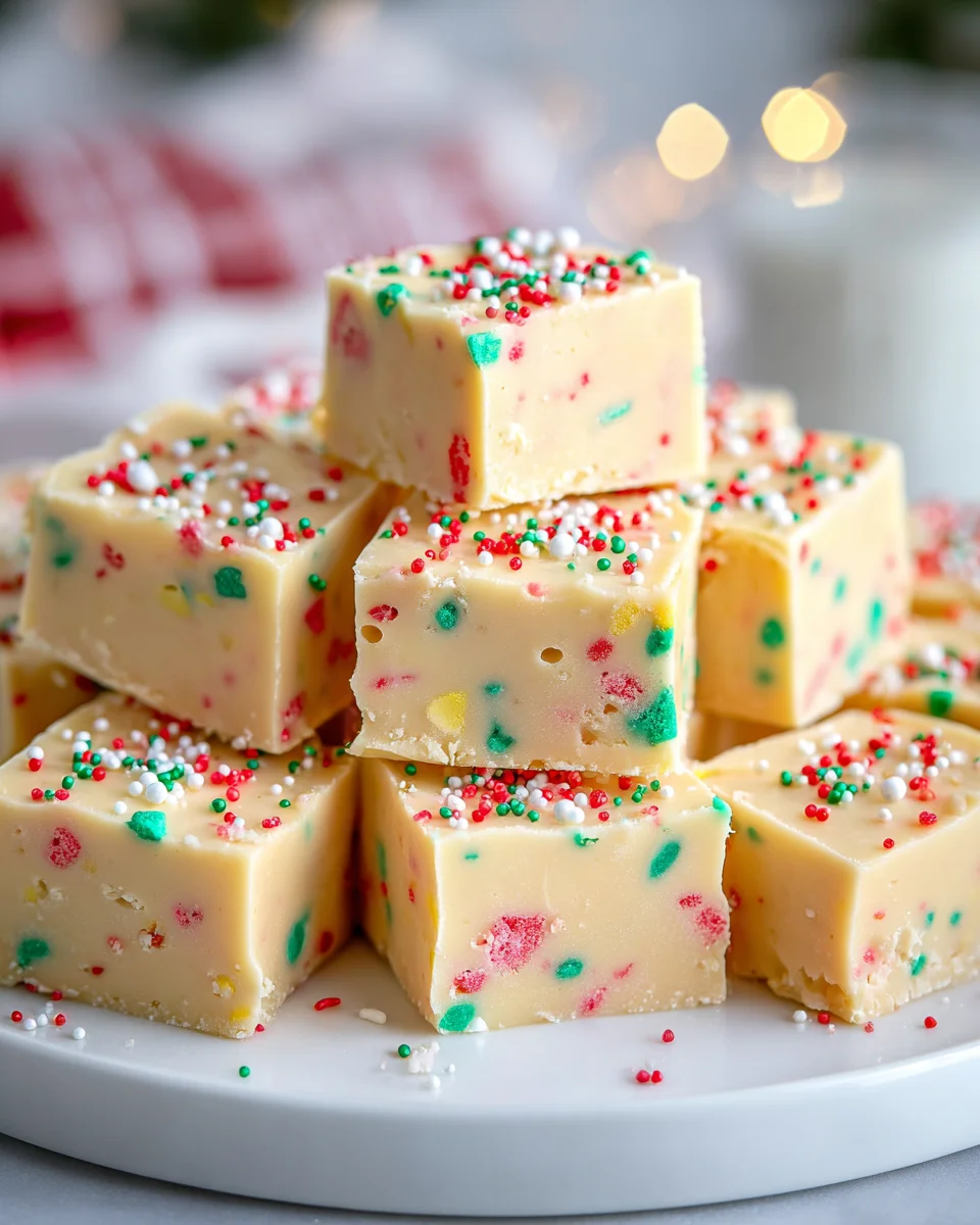 Easy Sugar Cookie Christmas Fudge