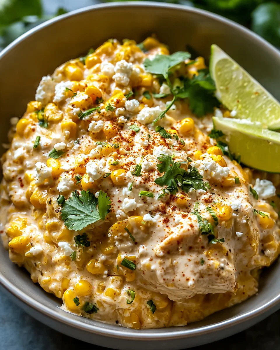 Easy Slow Cooker Street Corn Chicken - Delicious Dinner