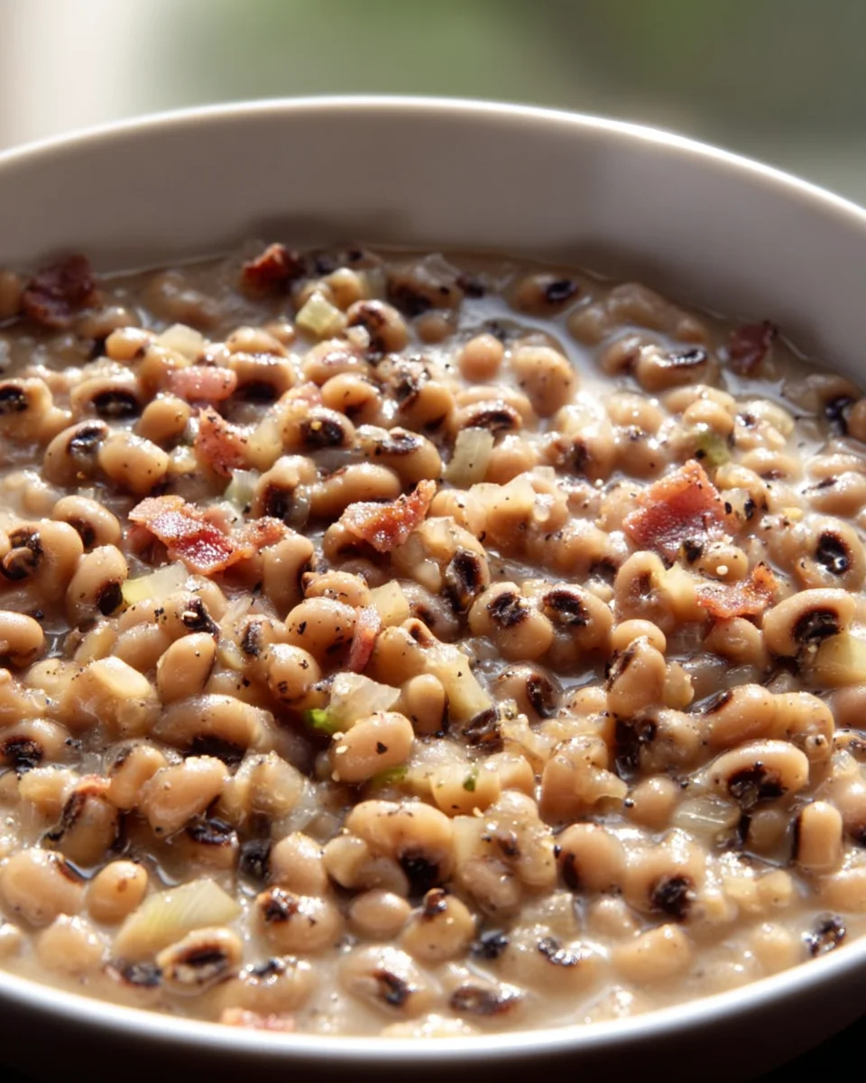Delicious Black Eyed Peas with Beef Bacon - Soul Food Recipe