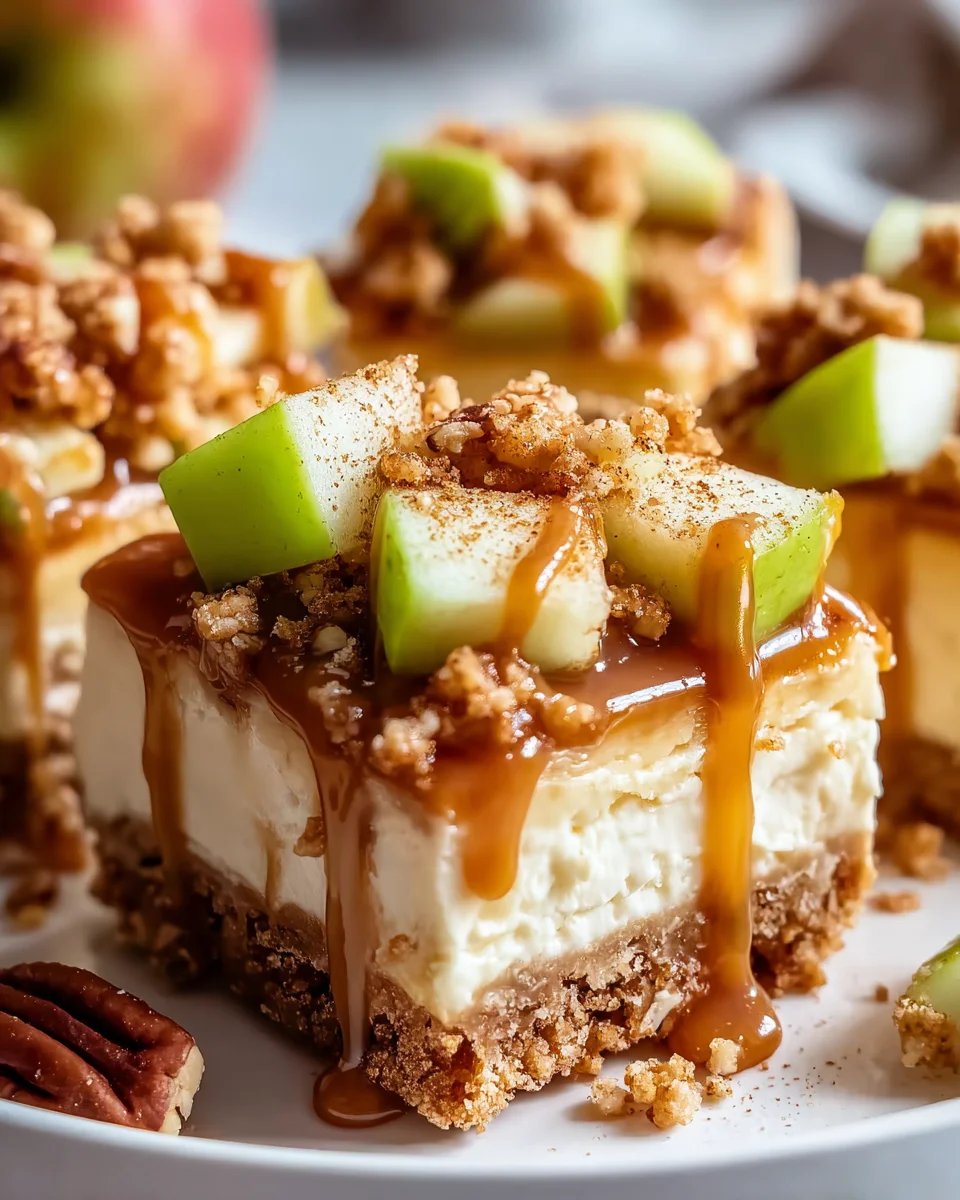 Caramel Apple Cheesecake Bars Recipe - Easy & Delicious!