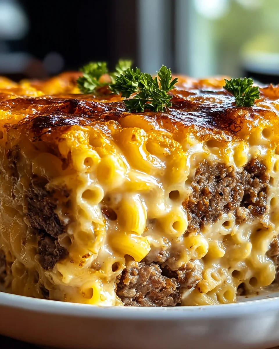 Mac & Cheese Beef Meatloaf Casserole: Ultimate Comfort