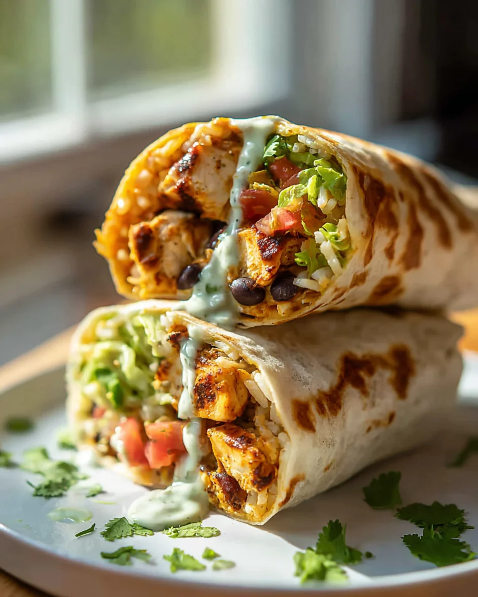Savory Chipotle Ranch Grilled Chicken Burrito Recipe Delight