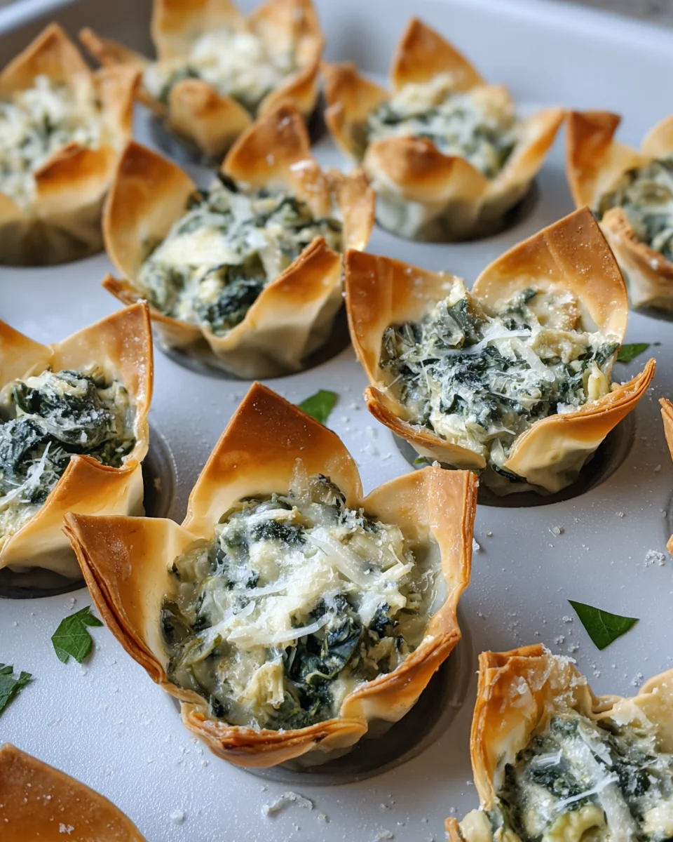 Delicious Spinach and Artichoke Wonton Cups Recipe to Try!