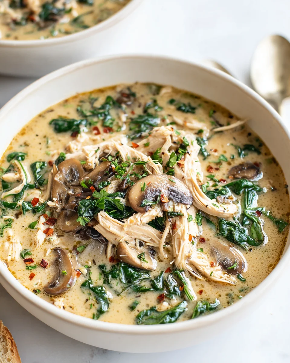 Comforting Rotisserie Chicken and Mushroom Soup Recipe Delight
