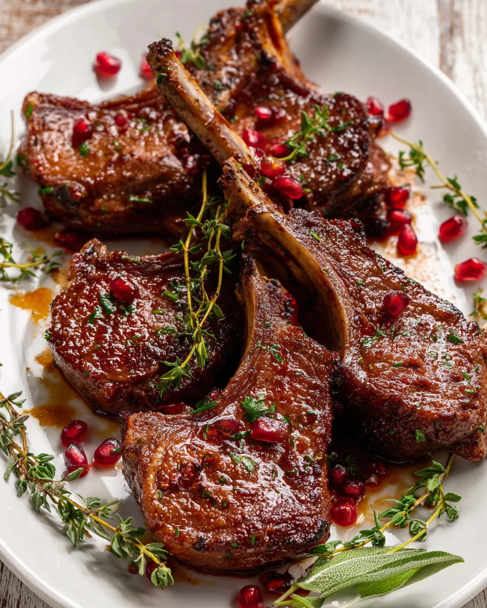 Fancy Pomegranate Lamb Chops: Gourmet Dinner Recipe