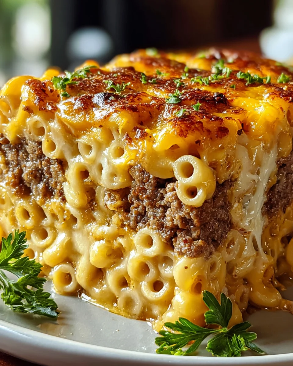 Mac & Cheese Beef Meatloaf Casserole: Ultimate Comfort