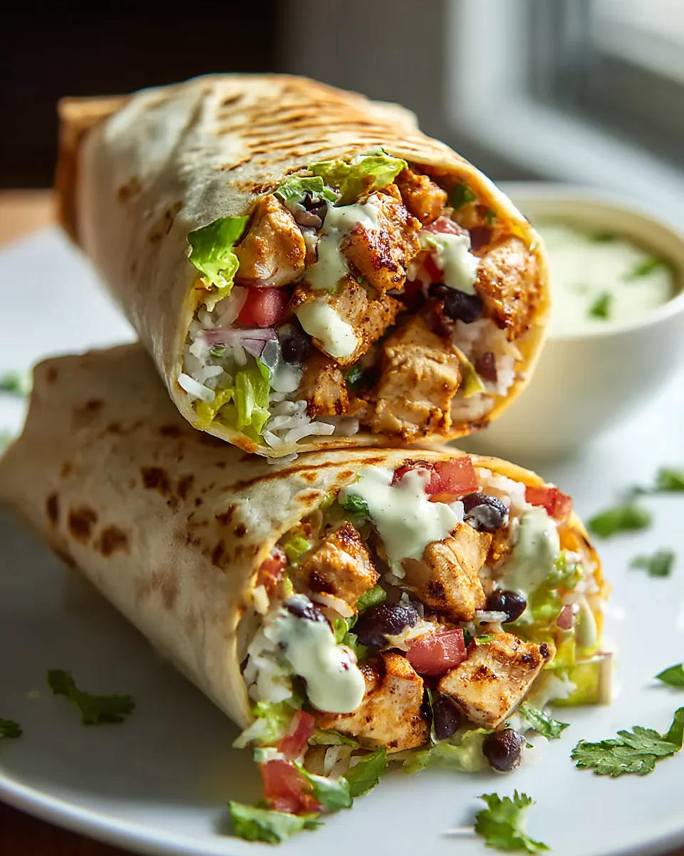 Savory Chipotle Ranch Grilled Chicken Burrito Recipe Delight
