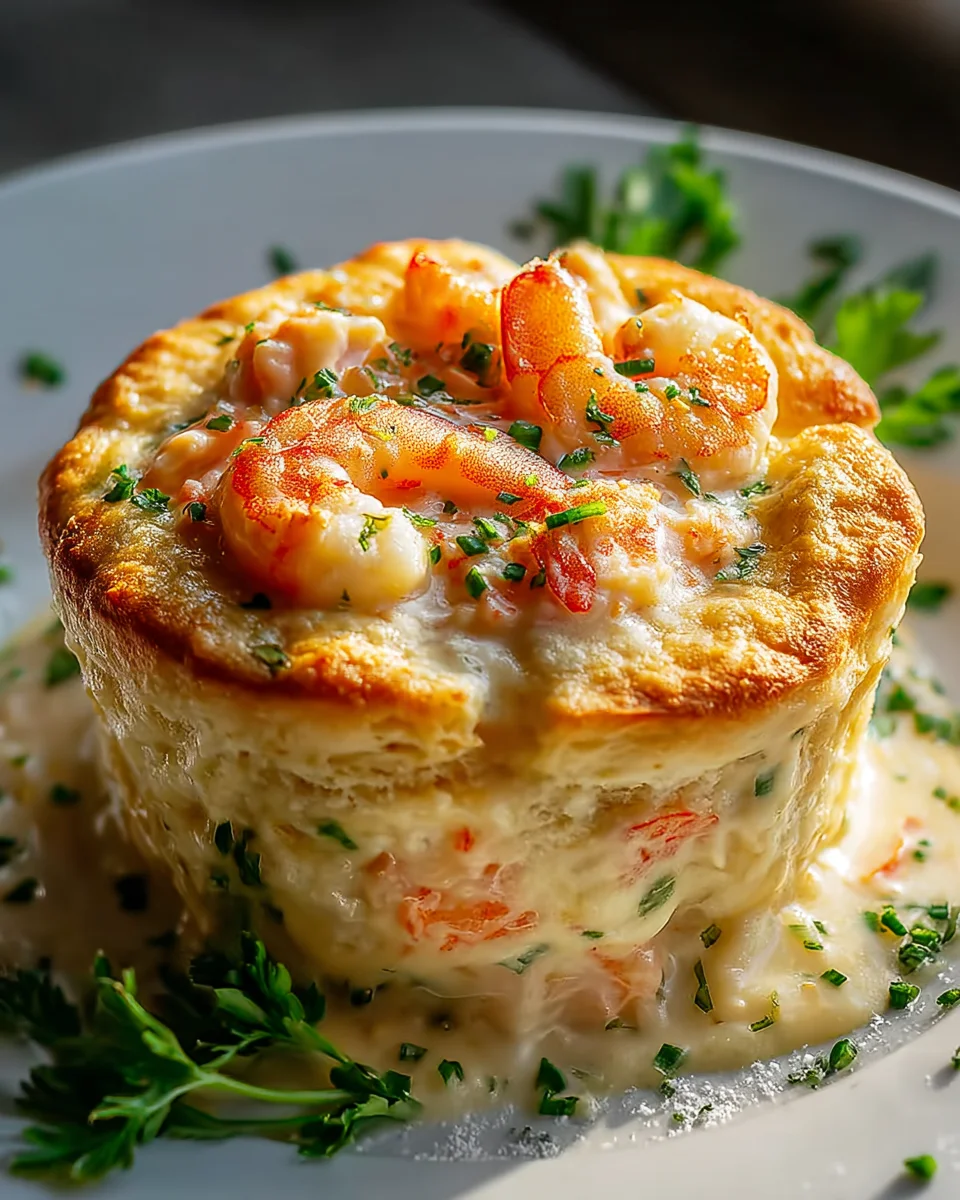 Shrimp Lobster Cheddar Bay Biscuit Pot Pie Recipe Delight