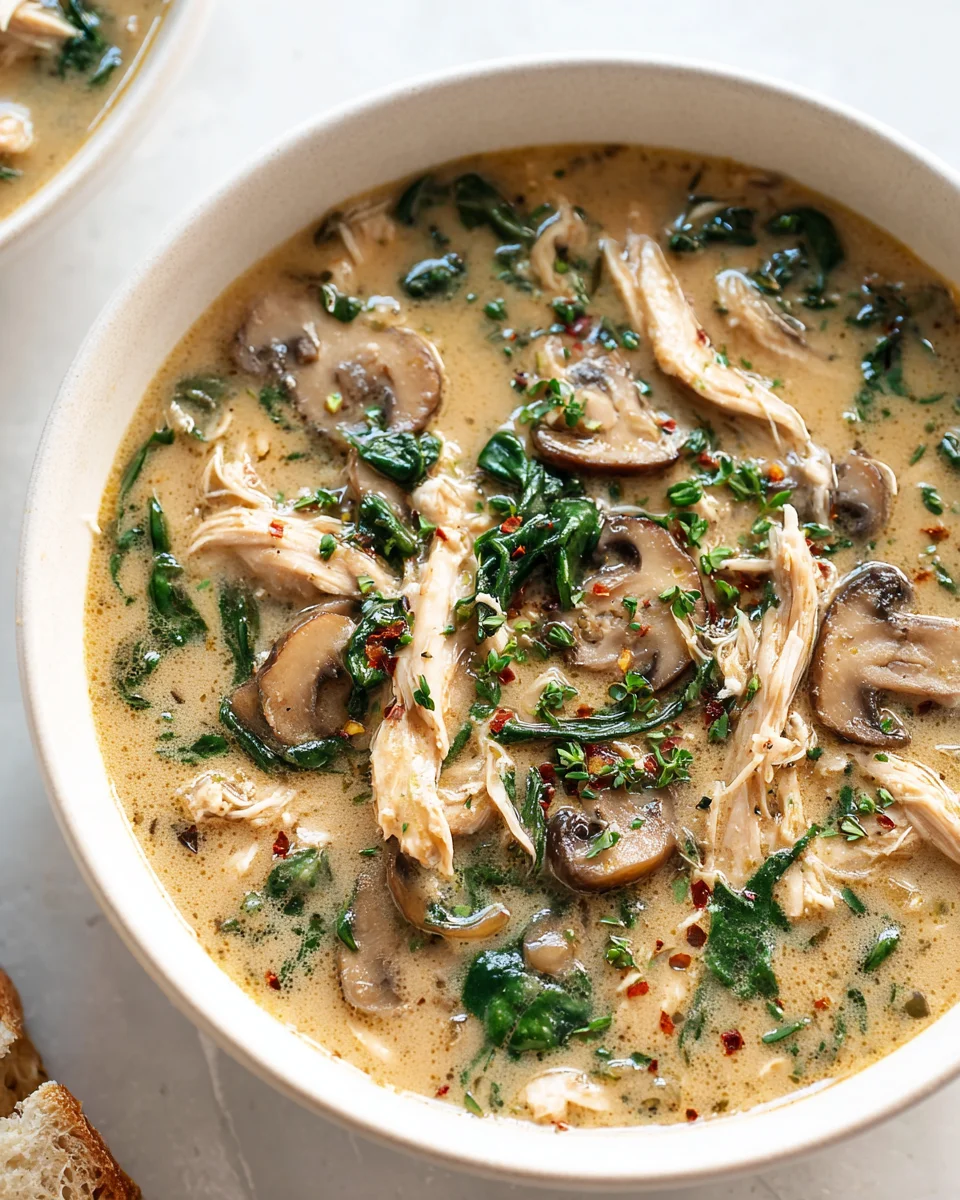 Comforting Rotisserie Chicken and Mushroom Soup Recipe Delight