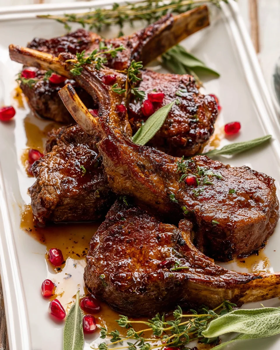 Fancy Pomegranate Lamb Chops: Gourmet Dinner Recipe