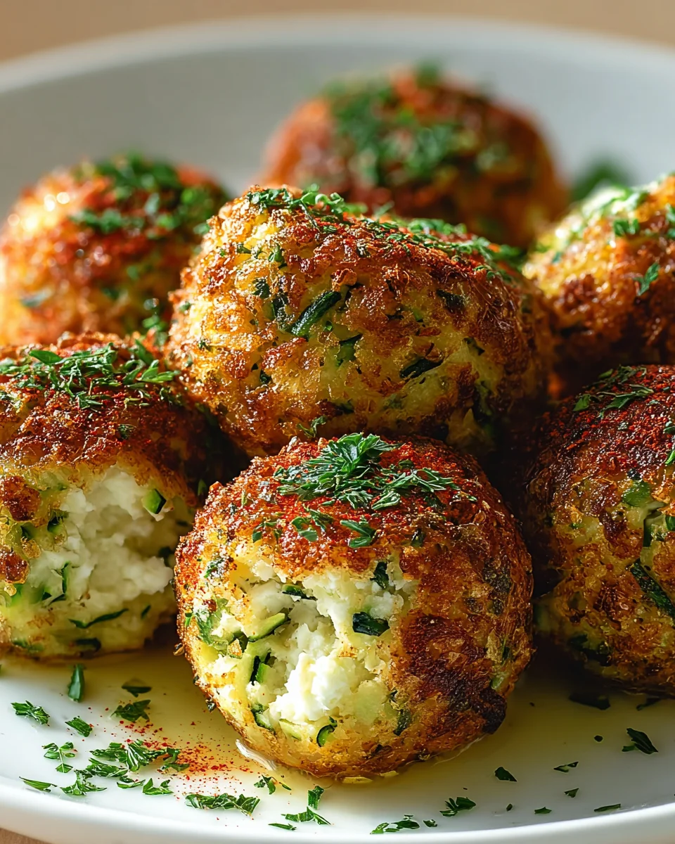 Crispy Zucchini Feta Balls: Oven-Baked Deliciousness!