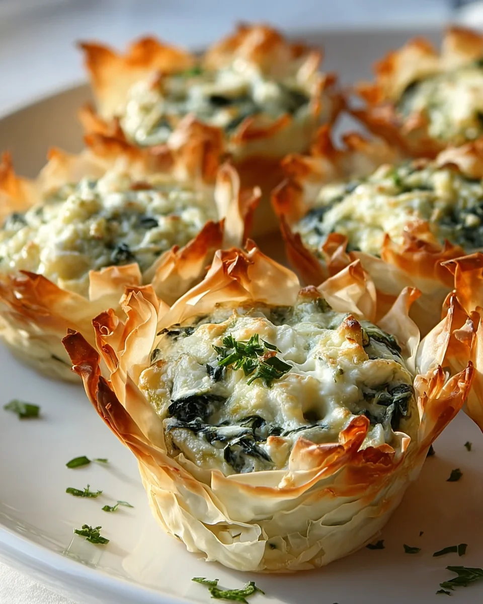 Delicious Spinach and Artichoke Dip Cups for Easy Entertaining