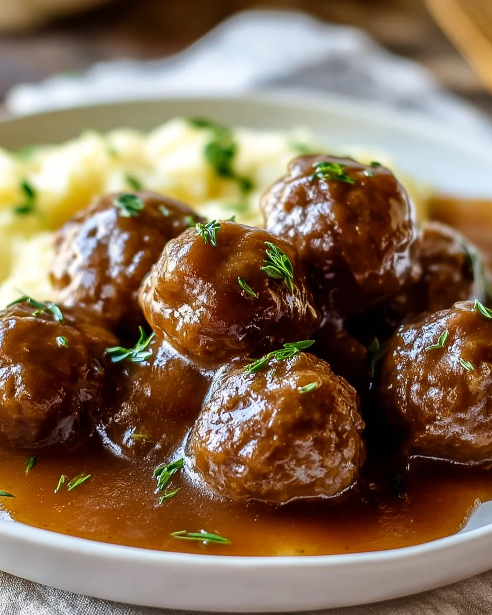 Slow Cooker Salisbury Meatballs: Easy Beef Recipe
