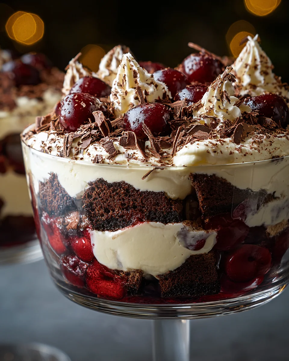 Irresistible Non-Alcohol Black Forest Trifle for Christmas