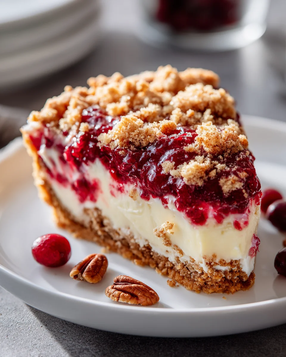 Cranberry Cream Cheese Crumble Pie - Easy & Delicious!