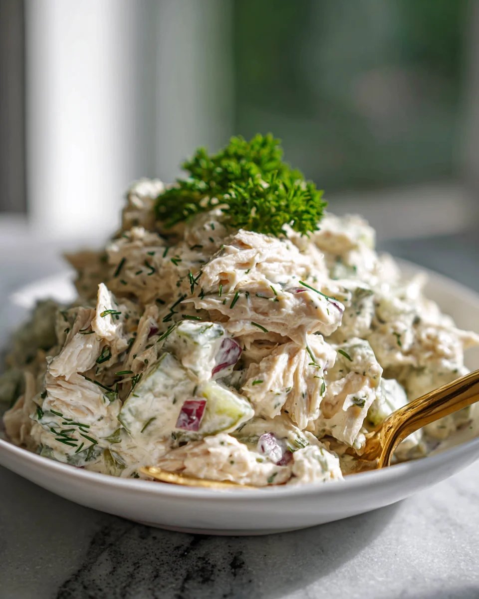 Savory Dill Pickle Chicken Salad - A Delicious Twist!