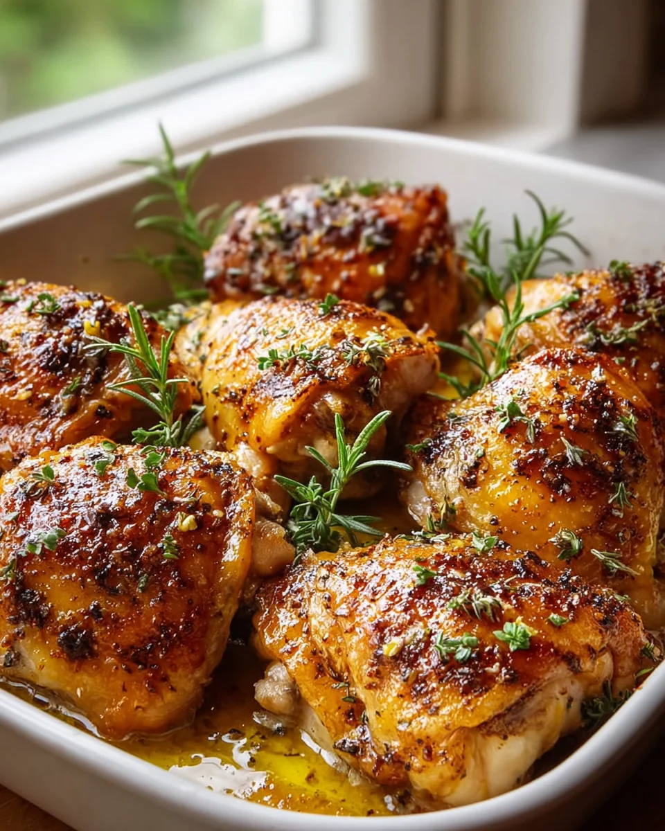 Delicious Baked Chicken Thighs Recipe for Juicy Flavor!