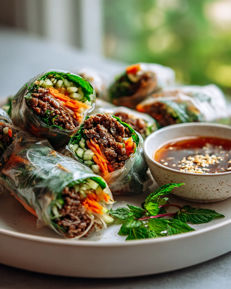 Delicious Thai Basil Beef Rolls Recipe You’ll Love!